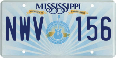 MS license plate NWV156