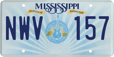 MS license plate NWV157