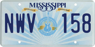 MS license plate NWV158