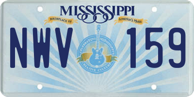 MS license plate NWV159