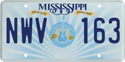 MS license plate NWV163