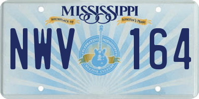 MS license plate NWV164
