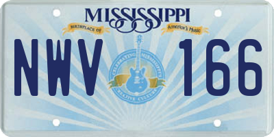 MS license plate NWV166