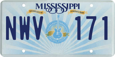 MS license plate NWV171