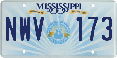 MS license plate NWV173