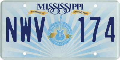 MS license plate NWV174