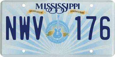 MS license plate NWV176
