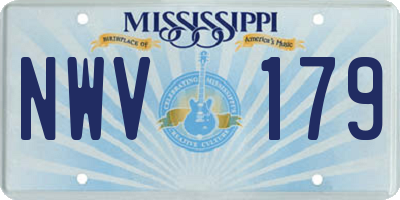 MS license plate NWV179