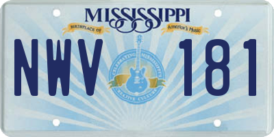 MS license plate NWV181