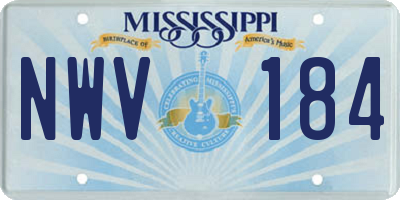 MS license plate NWV184