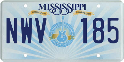 MS license plate NWV185
