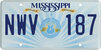 MS license plate NWV187