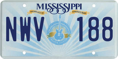 MS license plate NWV188