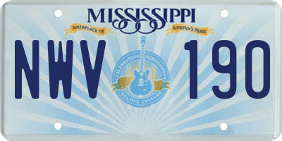 MS license plate NWV190