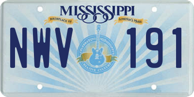 MS license plate NWV191