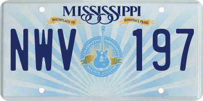 MS license plate NWV197