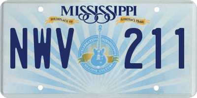 MS license plate NWV211