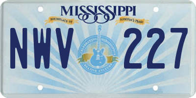 MS license plate NWV227
