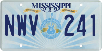 MS license plate NWV241