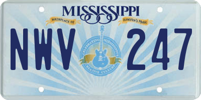 MS license plate NWV247