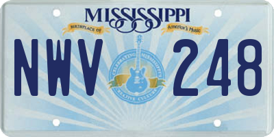 MS license plate NWV248