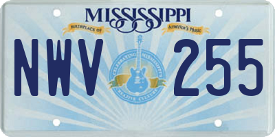 MS license plate NWV255