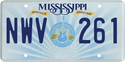 MS license plate NWV261