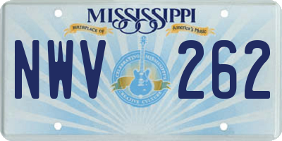 MS license plate NWV262