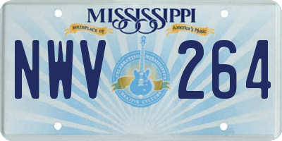 MS license plate NWV264