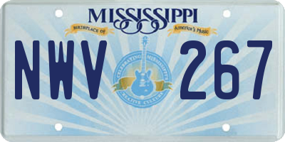 MS license plate NWV267