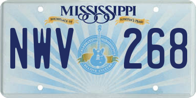 MS license plate NWV268