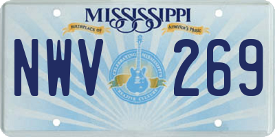 MS license plate NWV269