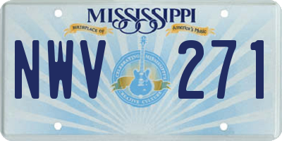MS license plate NWV271