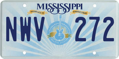MS license plate NWV272