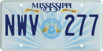MS license plate NWV277