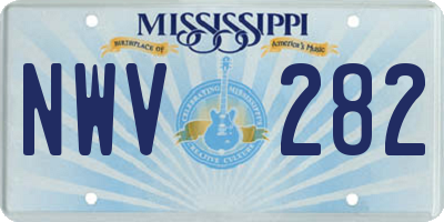 MS license plate NWV282