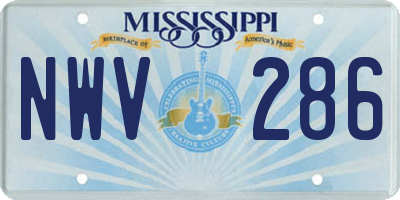 MS license plate NWV286