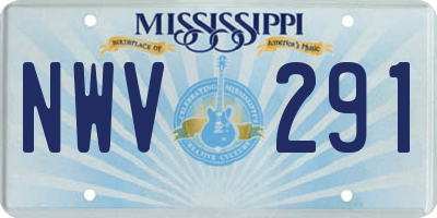 MS license plate NWV291