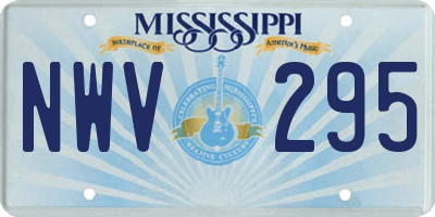 MS license plate NWV295