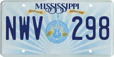 MS license plate NWV298