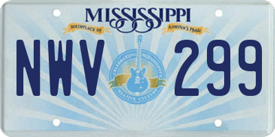 MS license plate NWV299