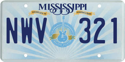 MS license plate NWV321