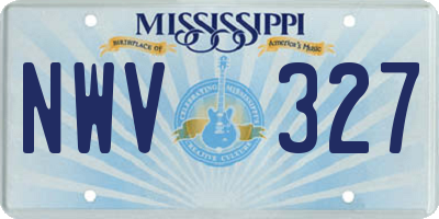 MS license plate NWV327