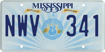 MS license plate NWV341