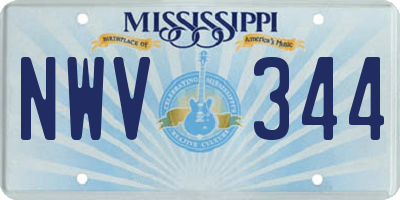 MS license plate NWV344