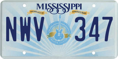 MS license plate NWV347
