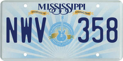 MS license plate NWV358