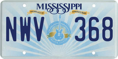 MS license plate NWV368