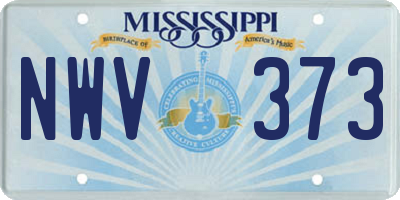 MS license plate NWV373