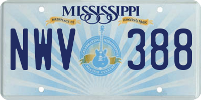 MS license plate NWV388